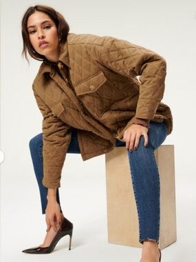 Good American Quilted Shacket